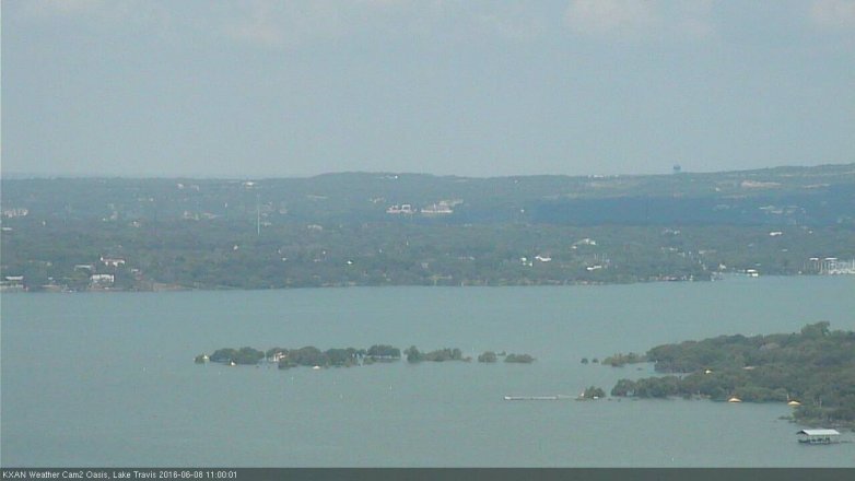 Lake Travis webcam, June 8, 2016 10:10 AM CT