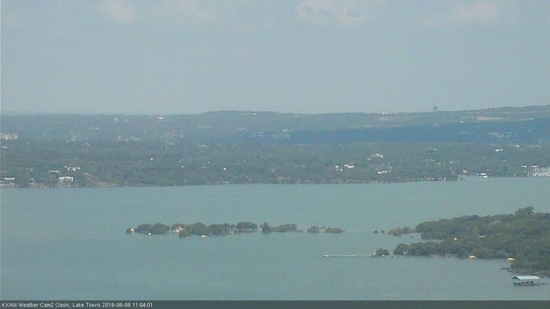 Lake Travis webcam, June 8, 2016 10:30 AM CT