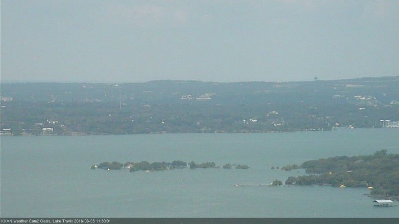 Lake Travis webcam, June 8, 2016 10:35 AM CT