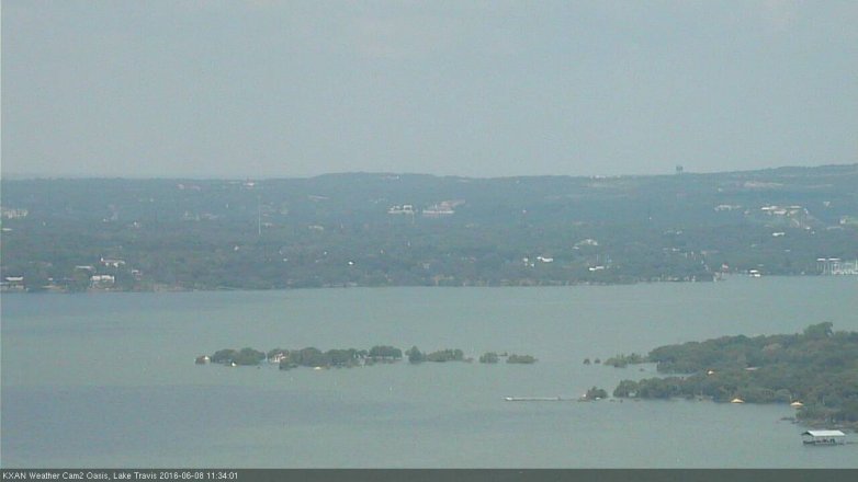 Lake Travis webcam, June 8, 2016 10:45 AM CT