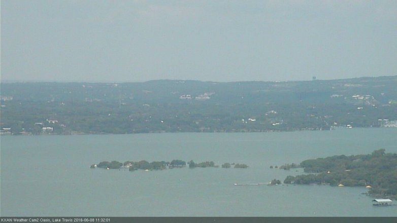 Lake Travis webcam, June 8, 2016 10:50 AM CT