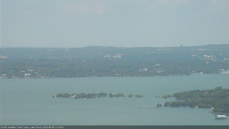 Lake Travis webcam, June 8, 2016 11:00 AM CT