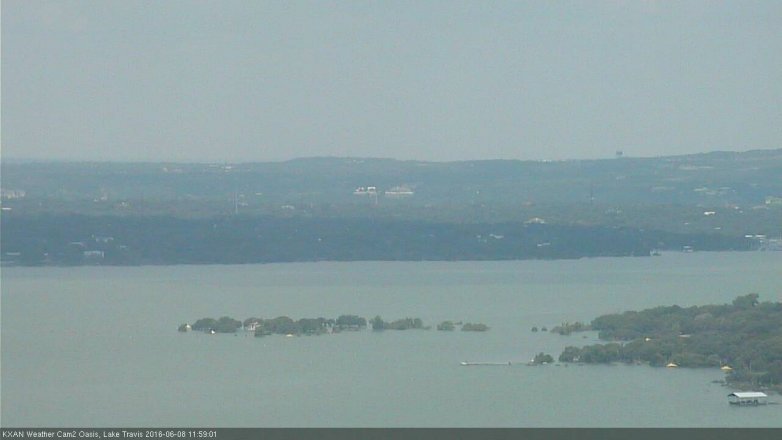 Lake Travis webcam, June 8, 2016 11:05 AM CT