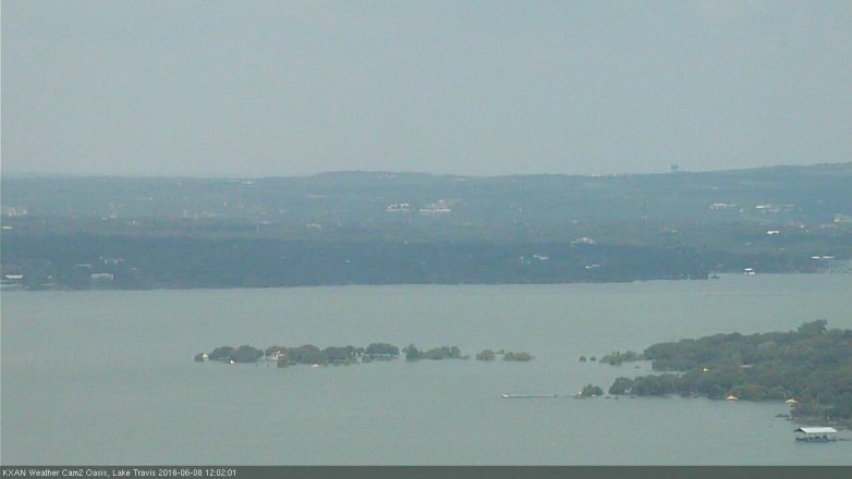 Lake Travis webcam, June 8, 2016 11:10 AM CT