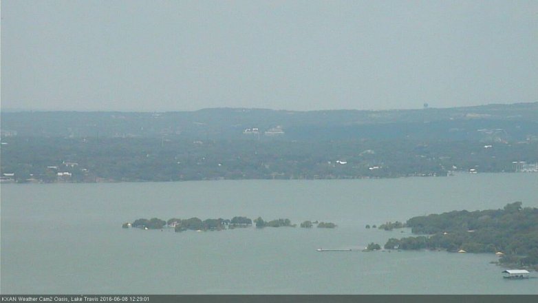 Lake Travis webcam, June 8, 2016 11:40 AM CT