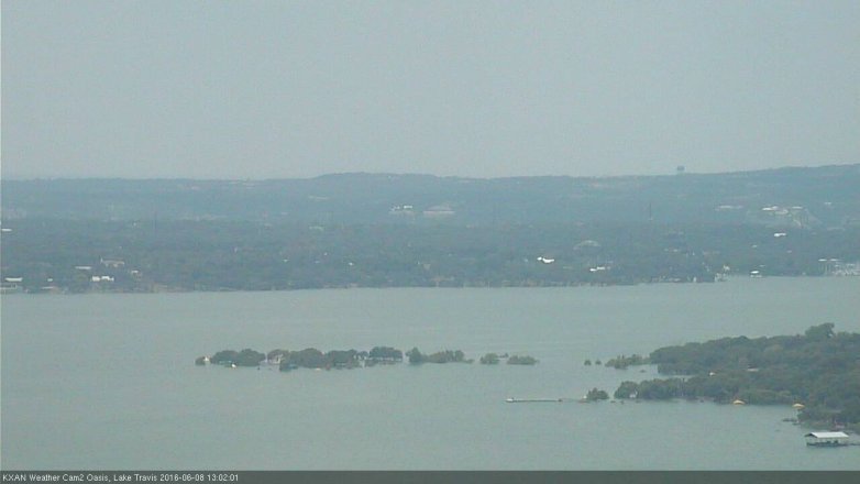 Lake Travis webcam, June 8, 2016 12:15 PM CT