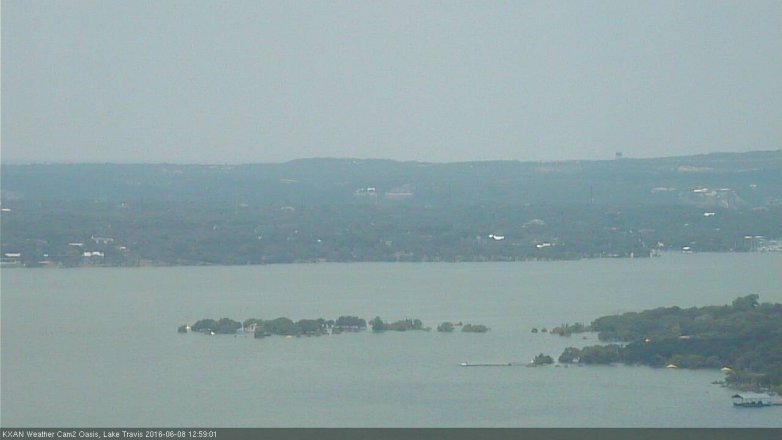 Lake Travis webcam, June 8, 2016 12:25 PM CT