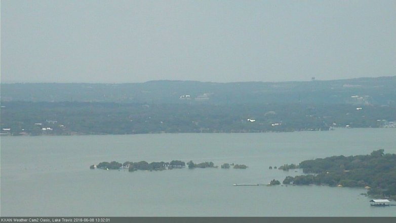 Lake Travis webcam, June 8, 2016 12:35 PM CT