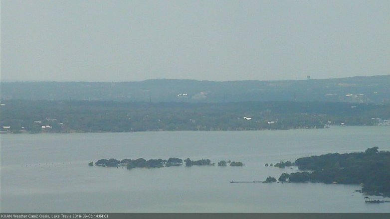 Lake Travis webcam, June 8, 2016 1:10 PM CT