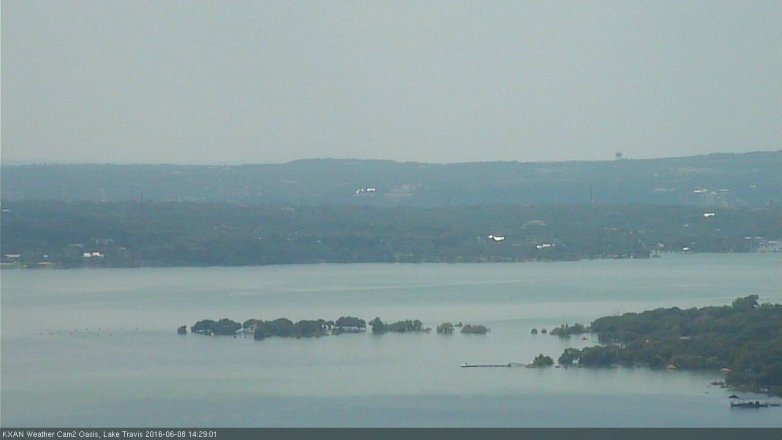 Lake Travis webcam, June 8, 2016 1:45 PM CT