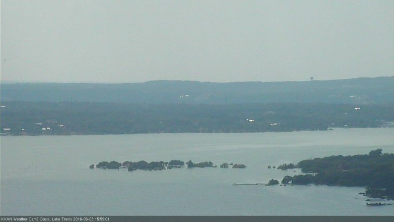 Lake Travis webcam, June 8, 2016 3:20 PM CT