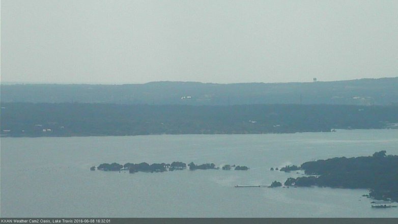 Lake Travis webcam, June 8, 2016 3:55 PM CT