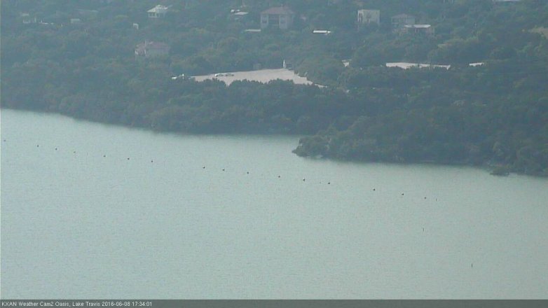 Lake Travis webcam, June 8, 2016 4:45 PM CT