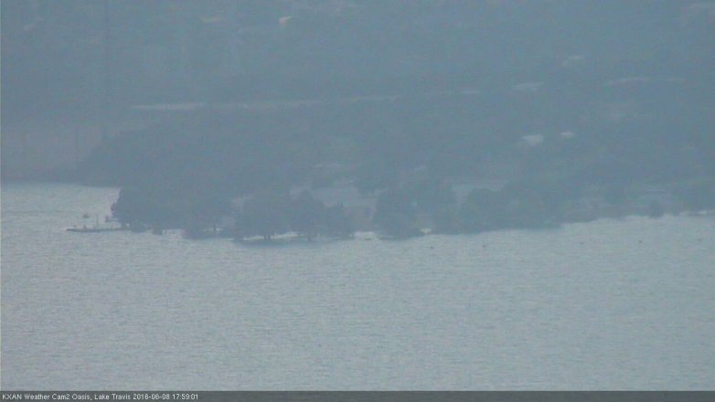 Lake Travis webcam, June 8, 2016 5:15 PM CT