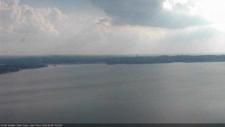 Lake Travis webcam, June 8, 2016 5:35 PM CT