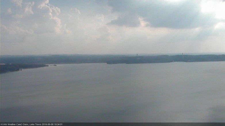Lake Travis webcam, June 8, 2016 5:45 PM CT