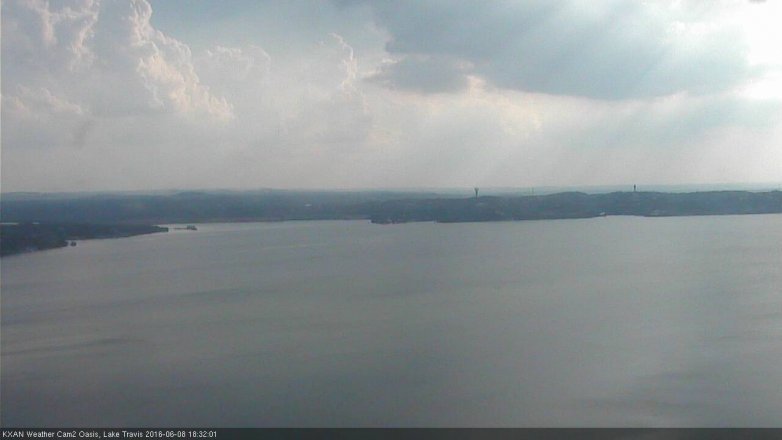 Lake Travis webcam, June 8, 2016 5:50 PM CT