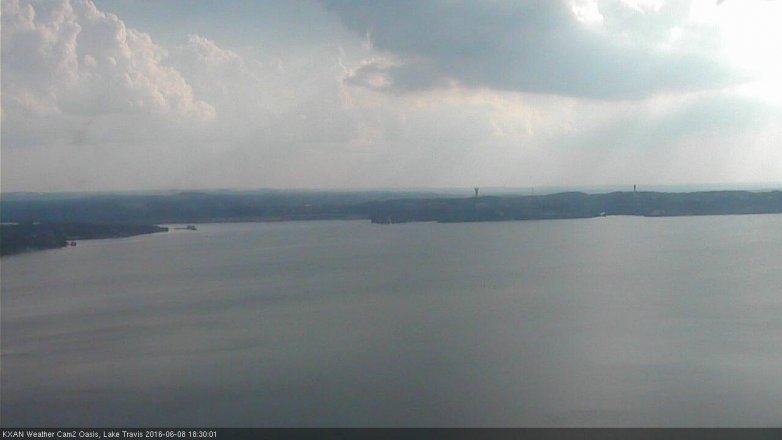 Lake Travis webcam, June 8, 2016 5:55 PM CT