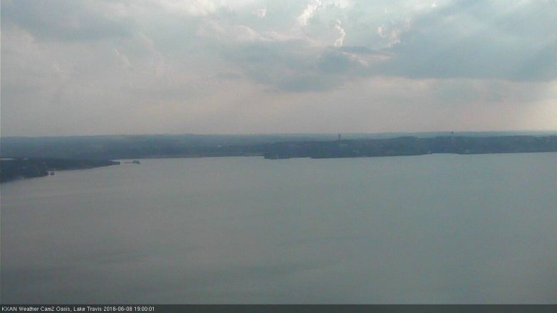 Lake Travis webcam, June 8, 2016 6:10 PM CT