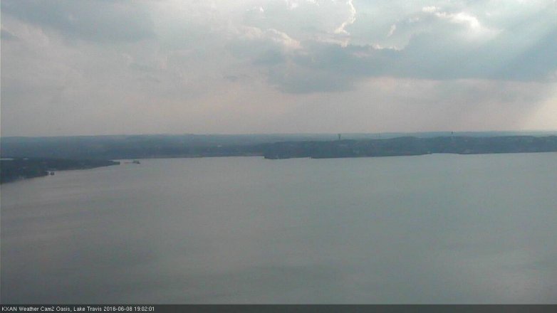Lake Travis webcam, June 8, 2016 6:20 PM CT