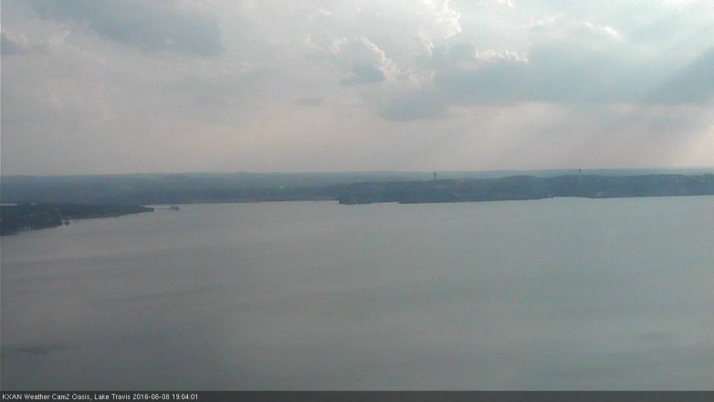Lake Travis webcam, June 8, 2016 6:25 PM CT