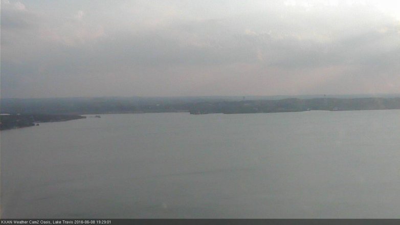 Lake Travis webcam, June 8, 2016 6:50 PM CT