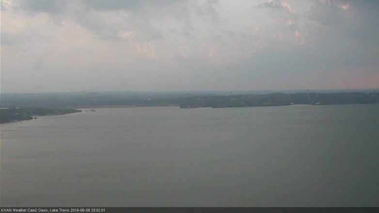 Lake Travis webcam, June 8, 2016 7:10 PM CT