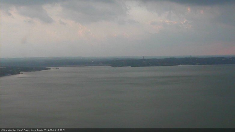 Lake Travis webcam, June 8, 2016 7:15 PM CT