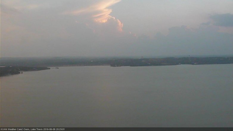 Lake Travis webcam, June 8, 2016 7:35 PM CT