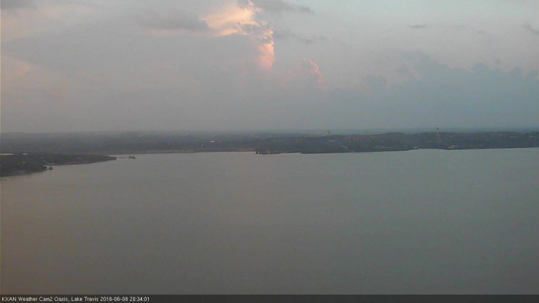 Lake Travis webcam, June 8, 2016 7:40 PM CT