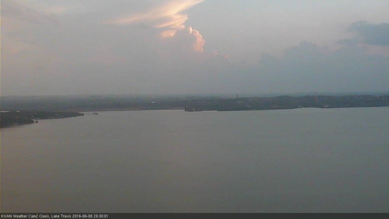 Lake Travis webcam, June 8, 2016 7:55 PM CT