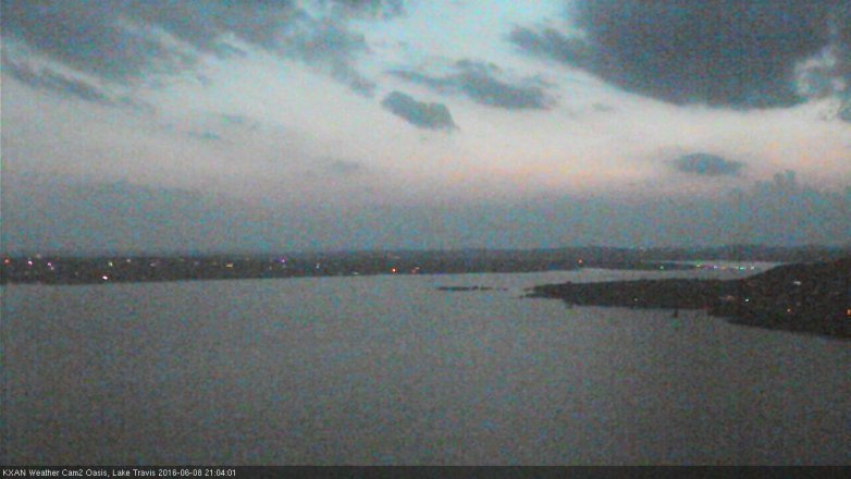 Lake Travis webcam, June 8, 2016 8:30 PM CT