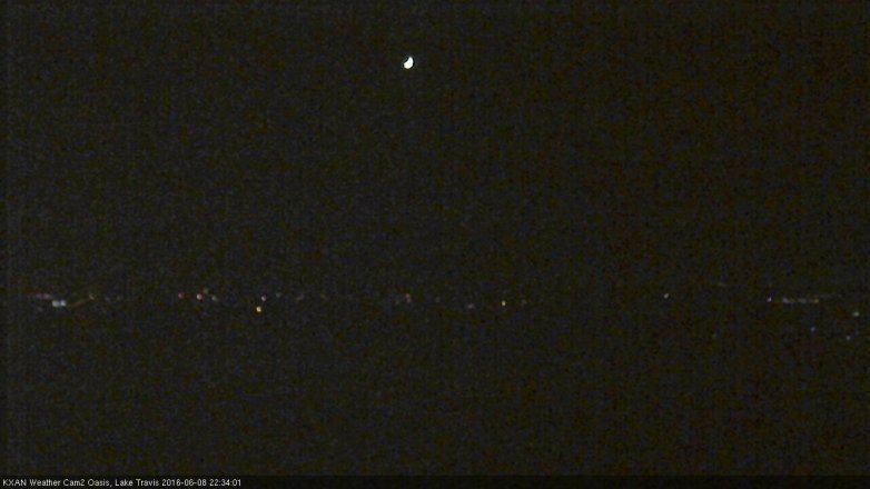 Lake Travis webcam, June 8, 2016 10:00 PM CT