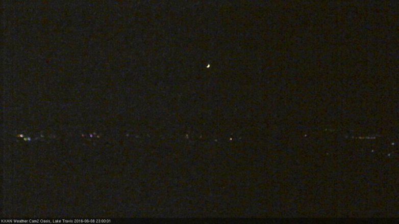 Lake Travis webcam, June 8, 2016 10:30 PM CT
