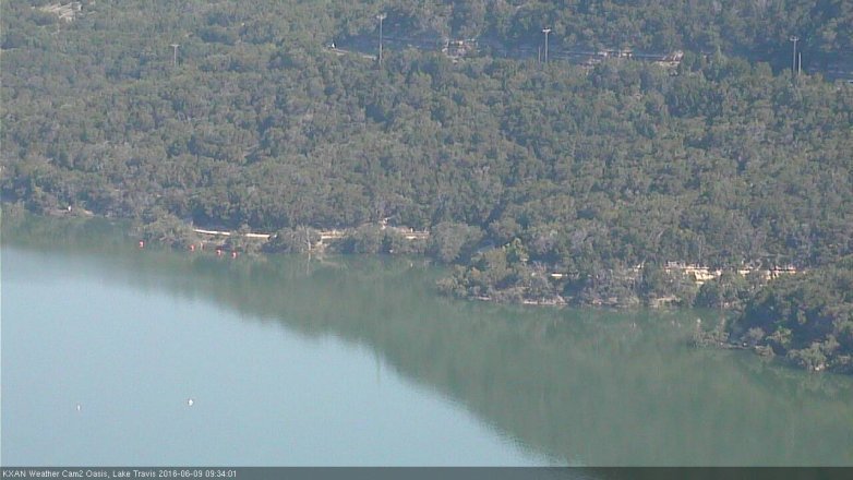 Lake Travis webcam, June 9, 2016 9:05 AM CT