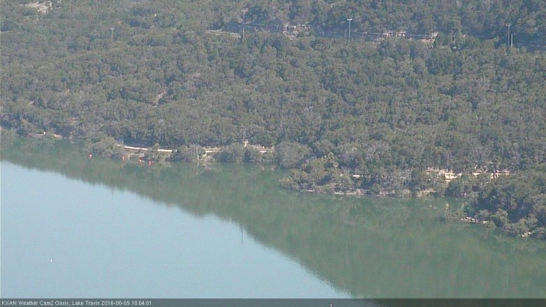 Lake Travis webcam, June 9, 2016 9:25 AM CT