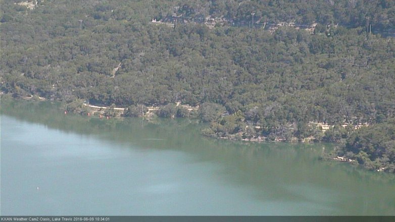 Lake Travis webcam, June 9, 2016 9:55 AM CT