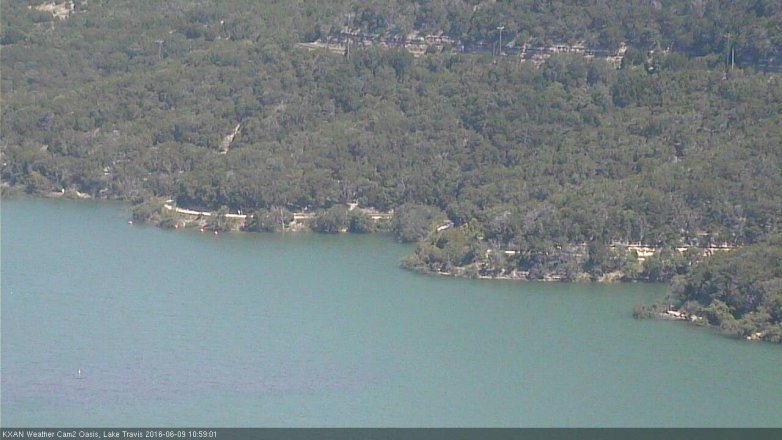 Lake Travis webcam, June 9, 2016 10:10 AM CT
