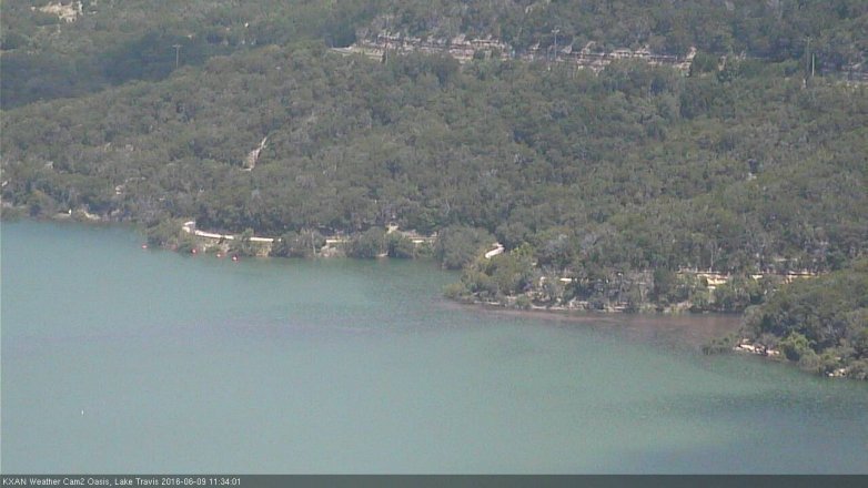 Lake Travis webcam, June 9, 2016 10:55 AM CT