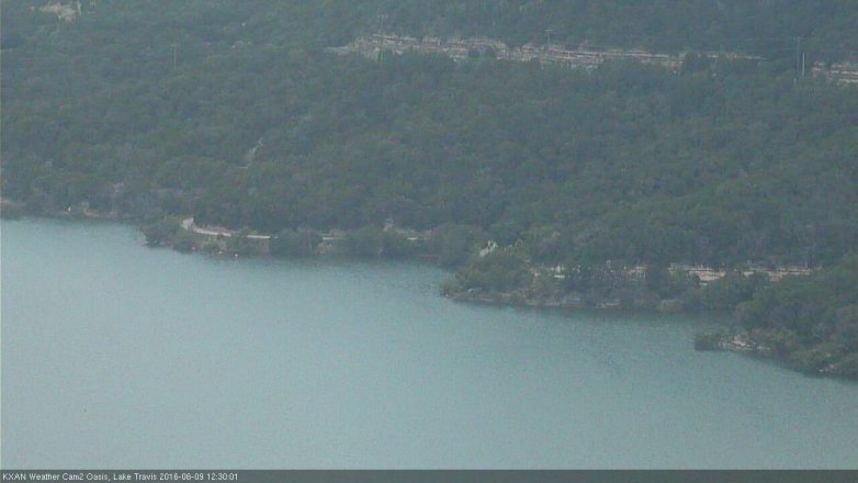 Lake Travis webcam, June 9, 2016 11:40 AM CT