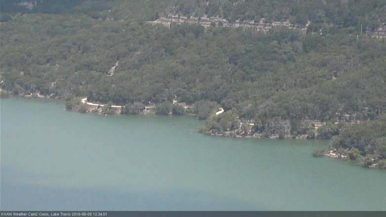 Lake Travis webcam, June 9, 2016 11:50 AM CT