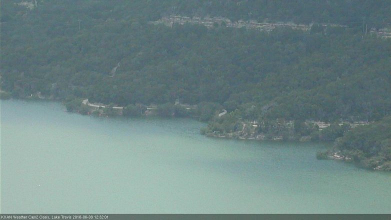 Lake Travis webcam, June 9, 2016 11:55 AM CT