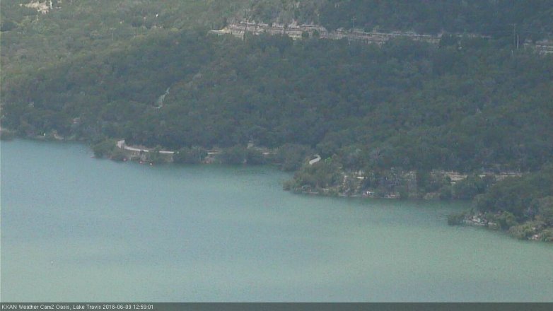 Lake Travis webcam, June 9, 2016 12:05 PM CT