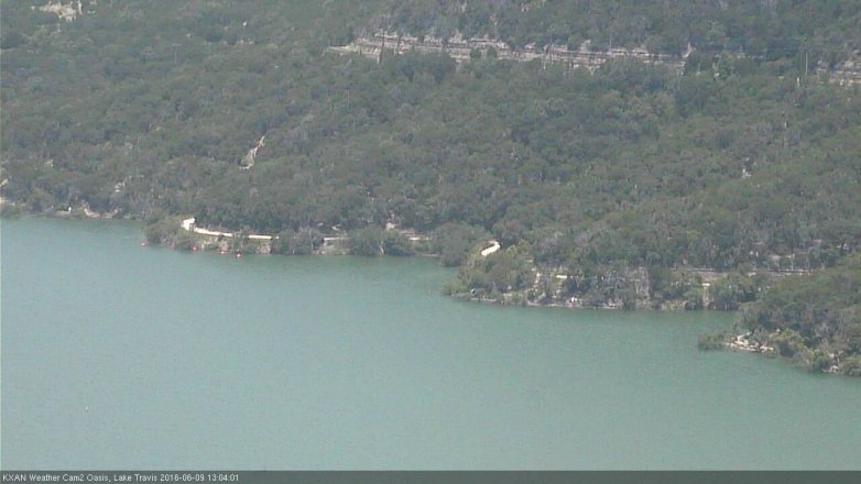 Lake Travis webcam, June 9, 2016 12:25 PM CT