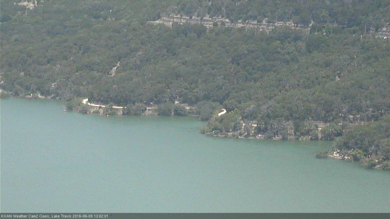 Lake Travis webcam, June 9, 2016 12:30 PM CT