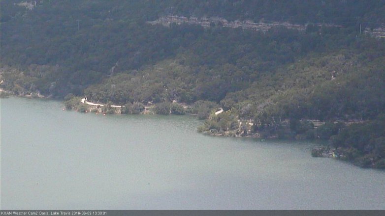 Lake Travis webcam, June 9, 2016 12:50 PM CT