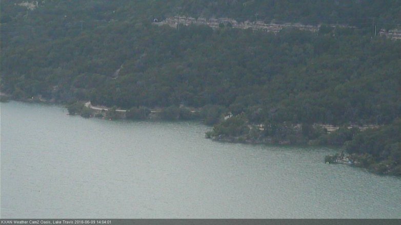 Lake Travis webcam, June 9, 2016 1:10 PM CT