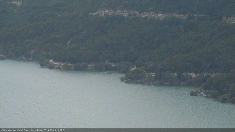 Lake Travis webcam, June 9, 2016 1:15 PM CT