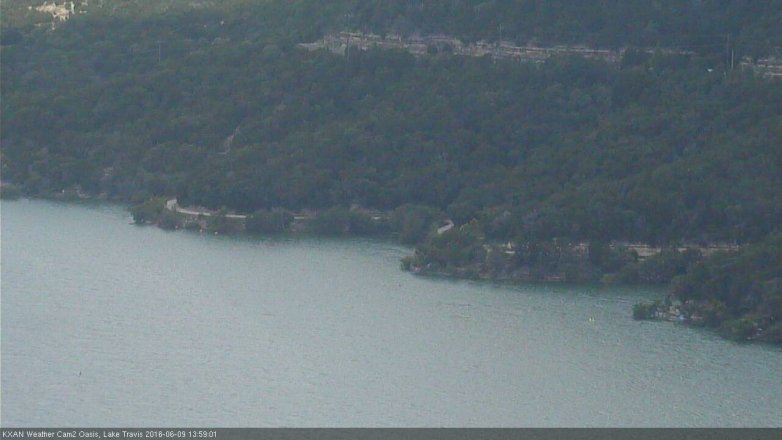 Lake Travis webcam, June 9, 2016 1:20 PM CT