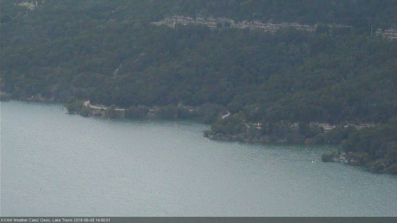 Lake Travis webcam, June 9, 2016 1:30 PM CT